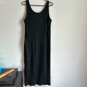 Gap Maternity rib tank dress. Size XL. Gathered at sides. Black. Never worn